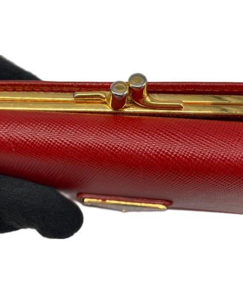 PRADA（プラダ）PRADA (プラダ) 3つ折り財布 レッドの古着・服飾アイテム