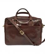 Ostinatoオスティナート）の古着「2WAYレザーブリーフケース」｜ダークブラウン