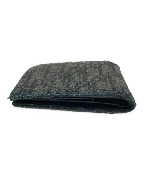 Dior（ディオール）DIOR (ディオール) 2つ折り財布 ブラック×グレーの古着・服飾アイテム