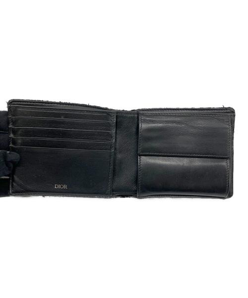 Dior（ディオール）DIOR (ディオール) 2つ折り財布 ブラック×グレーの古着・服飾アイテム
