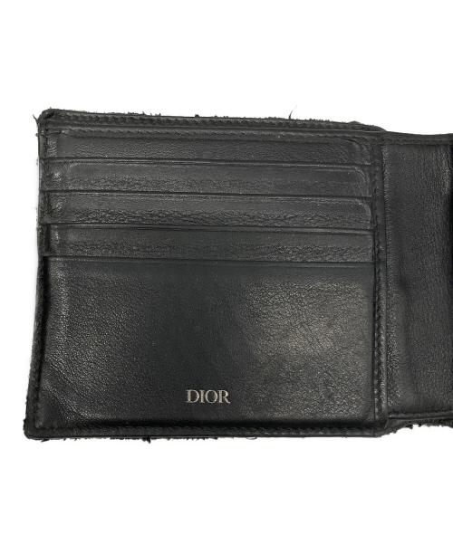 Dior（ディオール）DIOR (ディオール) 2つ折り財布 ブラック×グレーの古着・服飾アイテム