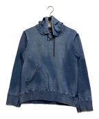 BLUE BLUEブルーブルー）の古着「インディゴ染めプルオーバーパーカー」｜ブルー