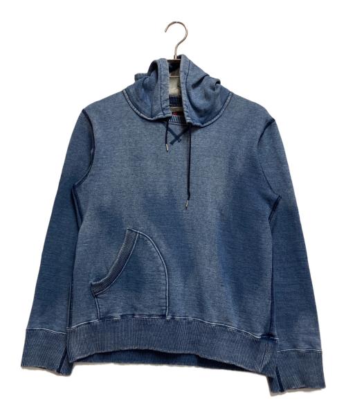 BLUE BLUE（ブルーブルー）BLUE BLUE (ブルーブルー) インディゴ染めプルオーバーパーカー ブルー サイズ:1の古着・服飾アイテム