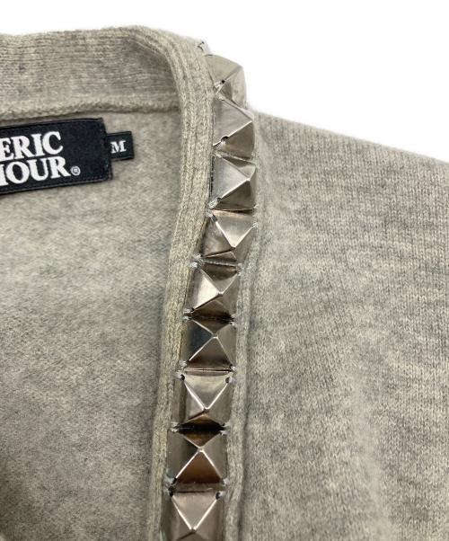 Hysteric Glamour（ヒステリックグラマー）Hysteric Glamour (ヒステリックグラマー) ピラミッドスタッズウールニットカーディガン ライトグレー サイズ:Mの古着・服飾アイテム