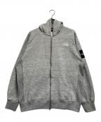 THE NORTH FACEザ ノース フェイス）の古着「Square Logo FullZip（スクエアロゴフルジップ）」｜ライトグレー