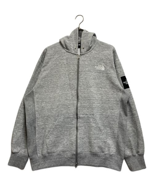 THE NORTH FACE（ザ ノース フェイス）THE NORTH FACE (ザ ノース フェイス) Square Logo FullZip（スクエアロゴフルジップ） ライトグレー サイズ:XXLの古着・服飾アイテム