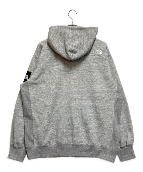 THE NORTH FACE（ザ ノース フェイス）THE NORTH FACE (ザ ノース フェイス) Square Logo FullZip（スクエアロゴフルジップ） ライトグレー サイズ:XXLの古着・服飾アイテム