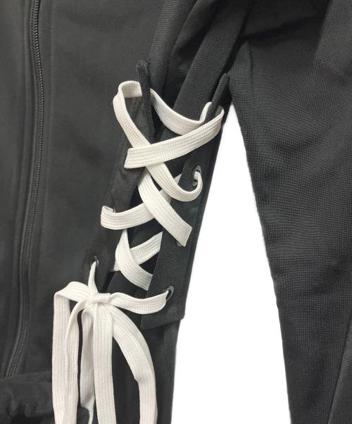 adidas（アディダス）adidas (アディダス) レースアップトラックジャケット ブラック サイズ:AISA A/S / KR S / J Mの古着・服飾アイテム