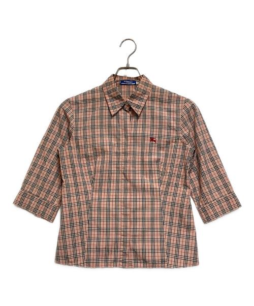 BURBERRY BLUE LABEL（バーバリー ブルー レーベル）BURBERRY BLUE LABEL (バーバリー ブルー レーベル) 長袖シャツ ピンク サイズ:38の古着・服飾アイテム