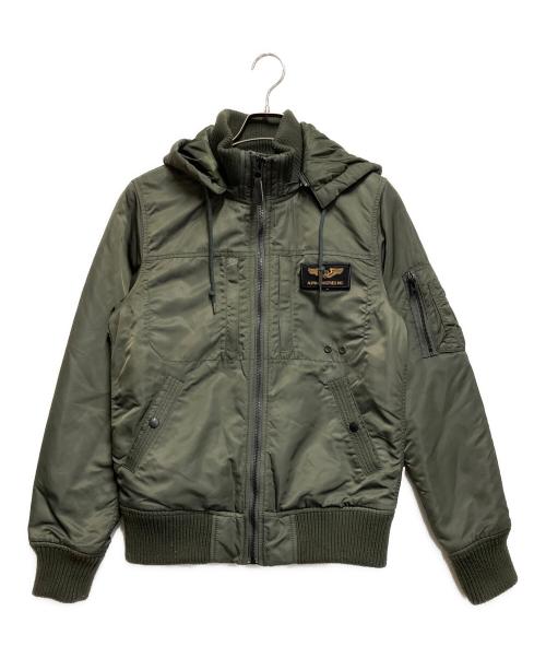 ALPHAINDUSTRIES（アルファインダストリーズ）ALPHAINDUSTRIES (アルファインダストリーズ) フライトジャケット カーキ サイズ:SIZE Mの古着・服飾アイテム