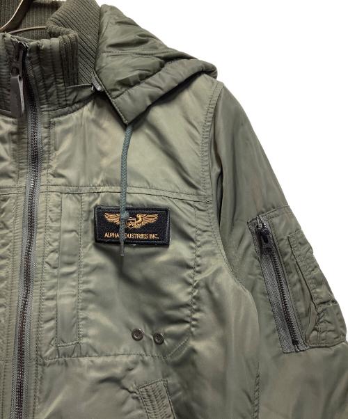 ALPHAINDUSTRIES（アルファインダストリーズ）ALPHAINDUSTRIES (アルファインダストリーズ) フライトジャケット カーキ サイズ:SIZE Mの古着・服飾アイテム