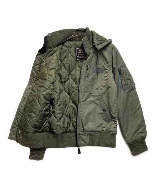 ALPHAINDUSTRIES（アルファインダストリーズ）ALPHAINDUSTRIES (アルファインダストリーズ) フライトジャケット カーキ サイズ:SIZE Mの古着・服飾アイテム