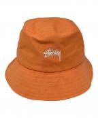 stussyステューシー）の古着「バケットハット」｜オレンジ