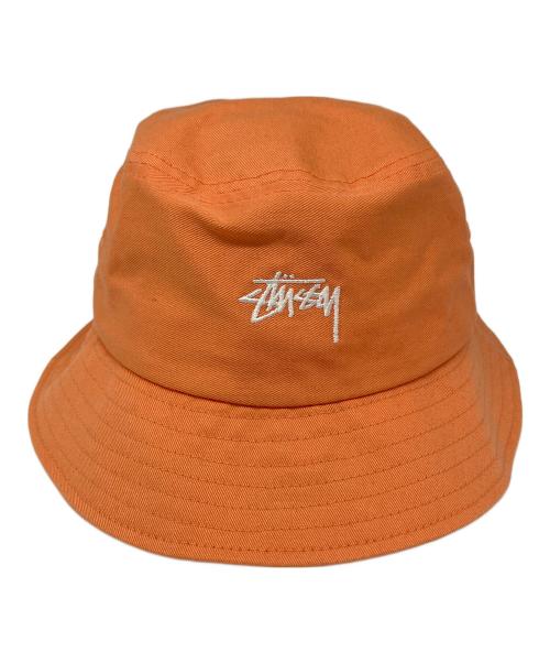 stussy（ステューシー）stussy (ステューシー) バケットハット オレンジの古着・服飾アイテム