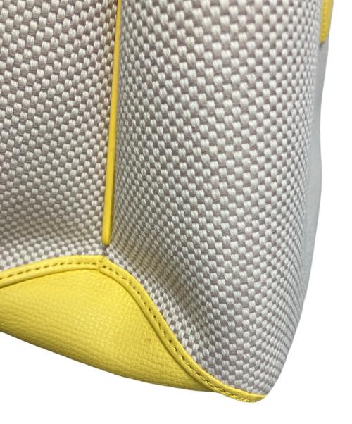 Kate Spade（ケイトスペード）Kate Spade (ケイトスペード) オールデイキャンバストートバッグ ベージュ×イエローの古着・服飾アイテム