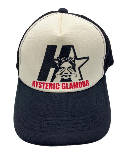 Hysteric Glamour（ヒステリックグラマー）Hysteric Glamour (ヒステリックグラマー) STAR EVIL メッシュキャップ ブラック×ホワイト サイズ:FREEの古着・服飾アイテム