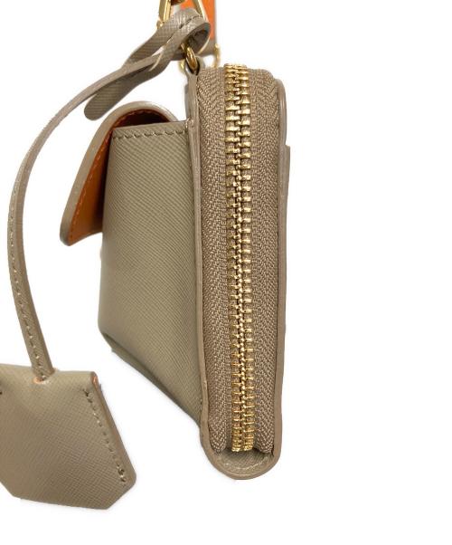 A.D.M.J.（エーディーエムジェイ）A.D.M.J. (エーディーエムジェイ) ウォレットショルダーバッグ グレージュの古着・服飾アイテム