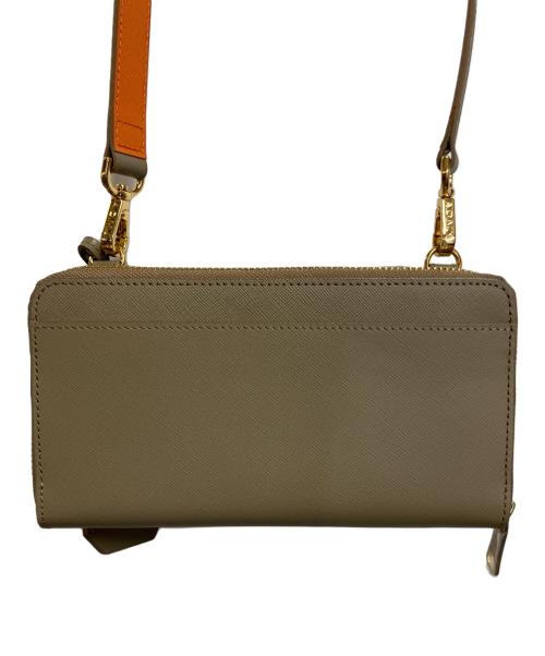 A.D.M.J.（エーディーエムジェイ）A.D.M.J. (エーディーエムジェイ) ウォレットショルダーバッグ グレージュの古着・服飾アイテム