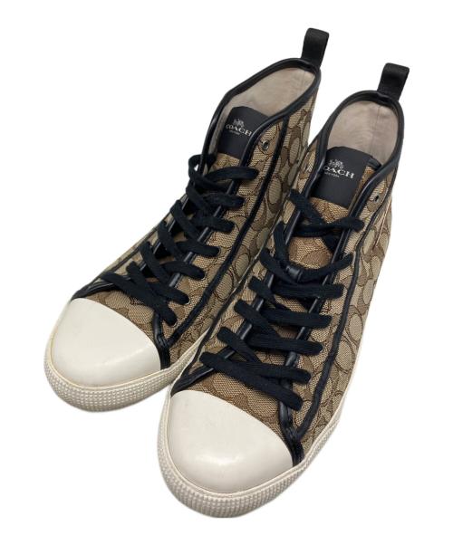 COACH（コーチ）COACH (コーチ) STAR WARS (スターウォーズ) シグネチャートライロゴスニーカー ベージュ×ホワイト サイズ:US 8.5Dの古着・服飾アイテム