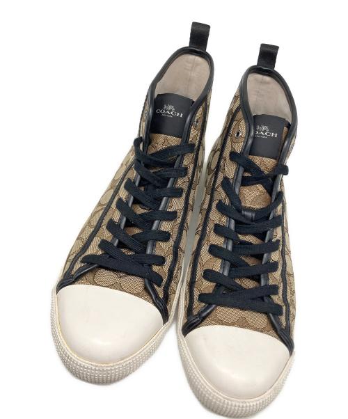 COACH（コーチ）COACH (コーチ) STAR WARS (スターウォーズ) シグネチャートライロゴスニーカー ベージュ×ホワイト サイズ:US 8.5Dの古着・服飾アイテム