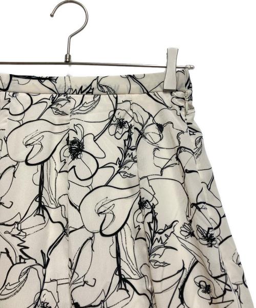 Mysty Woman（ミスティーウーマン）Mysty Woman (ミスティーウーマン) エスカルゴマーメイドスカート ベージュ×ブラック サイズ:FREEの古着・服飾アイテム