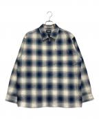 HUFハフ）の古着「ジャケット」｜ブルー×ホワイト