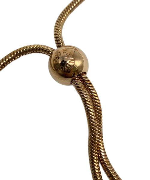 PANDORA（パンドラ）PANDORA (パンドラ) Snake Chain Slider Bracelet ゴールドの古着・服飾アイテム