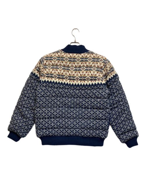 Pebble Beach（ペブルビーチ）Pebble Beach (ペブルビーチ) ニットジャケット ネイビー×ホワイト サイズ:Mの古着・服飾アイテム