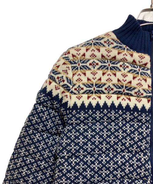 Pebble Beach（ペブルビーチ）Pebble Beach (ペブルビーチ) ニットジャケット ネイビー×ホワイト サイズ:Mの古着・服飾アイテム