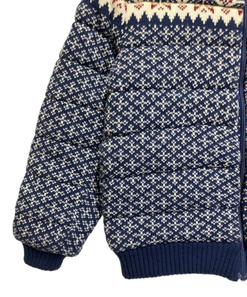 Pebble Beach（ペブルビーチ）Pebble Beach (ペブルビーチ) ニットジャケット ネイビー×ホワイト サイズ:Mの古着・服飾アイテム