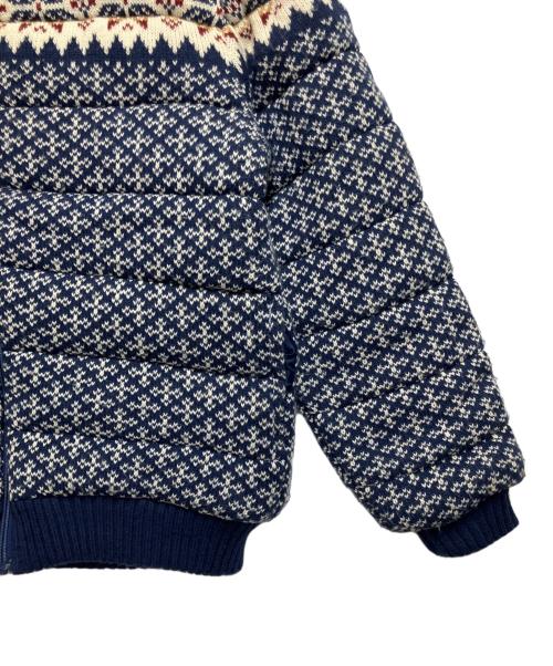 Pebble Beach（ペブルビーチ）Pebble Beach (ペブルビーチ) ニットジャケット ネイビー×ホワイト サイズ:Mの古着・服飾アイテム
