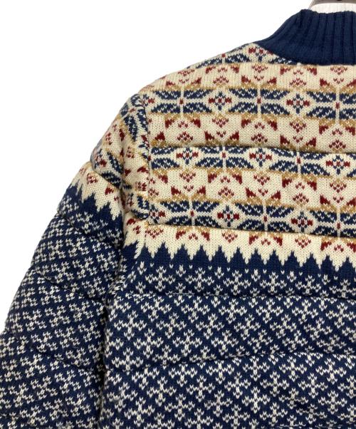 Pebble Beach（ペブルビーチ）Pebble Beach (ペブルビーチ) ニットジャケット ネイビー×ホワイト サイズ:Mの古着・服飾アイテム
