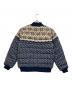 Pebble Beach (ペブルビーチ) ニットジャケット ネイビー×ホワイト サイズ:M：6000円