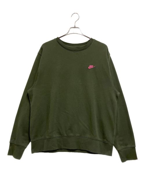 NIKE（ナイキ）NIKE (ナイキ) 裏起毛クルースウェット カーキ サイズ:XXLの古着・服飾アイテム