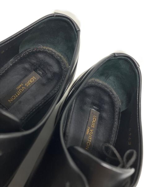 LOUIS VUITTON（ルイ ヴィトン）LOUIS VUITTON (ルイ ヴィトン) メタルプレートキャップトゥ ビジネスシューズ ブラック サイズ:37（日本サイズ約23.5〜24.0cm）の古着・服飾アイテム