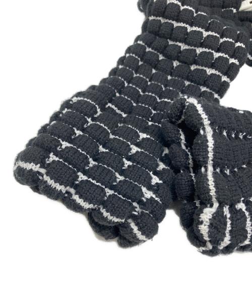 1PIU1UGUALE3 RELAX（ウノピゥウノウグァーレトレ リラックス）1PIU1UGUALE3 RELAX (ウノピゥウノウグァーレトレ リラックス) ビッグワッフルジップパーカー ブラック×ホワイト サイズ:JP XL / EU L / IT 50の古着・服飾アイテム