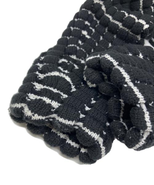 1PIU1UGUALE3 RELAX（ウノピゥウノウグァーレトレ リラックス）1PIU1UGUALE3 RELAX (ウノピゥウノウグァーレトレ リラックス) ビッグワッフルジップパーカー ブラック×ホワイト サイズ:JP XL / EU L / IT 50の古着・服飾アイテム