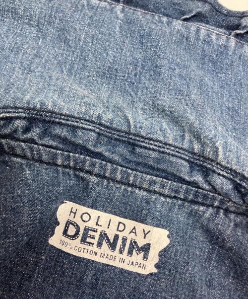 holiday（ホリデー）holiday (ホリデー) PURITAN COLLAR DENIM SHIRT（ピューリタンカラーデニムシャツ） インディゴ サイズ:ONE SIZEの古着・服飾アイテム