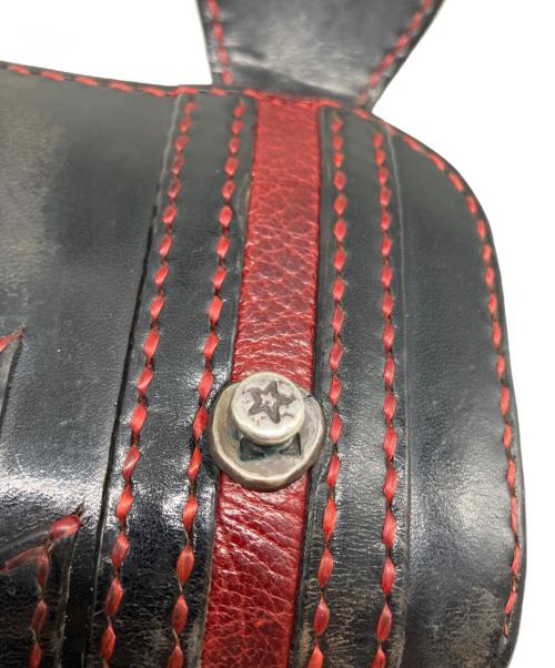 JOHN SILVER（ジョン・シルバー）JOHN SILVER (ジョン・シルバー) 長財布 レッド×ブラックの古着・服飾アイテム