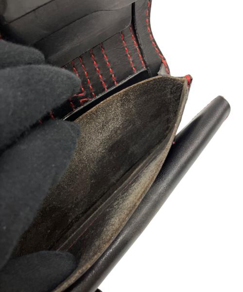 JOHN SILVER（ジョン・シルバー）JOHN SILVER (ジョン・シルバー) 長財布 レッド×ブラックの古着・服飾アイテム