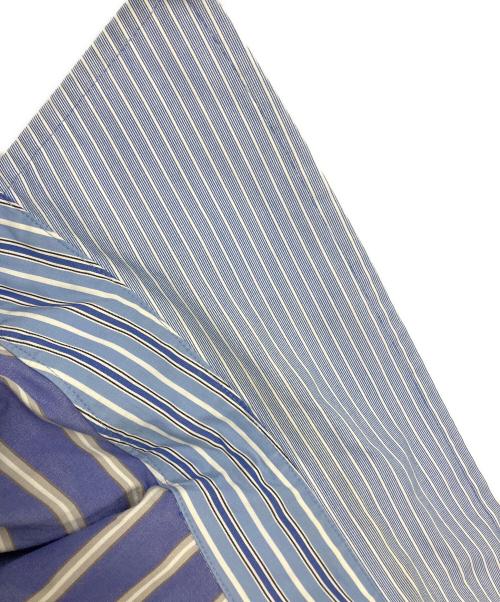 Vivienne Westwood（ヴィヴィアンウエストウッド）Vivienne Westwood (ヴィヴィアンウエストウッド) ストライプMIXシャツ スカイブルー×ホワイト サイズ:Mの古着・服飾アイテム