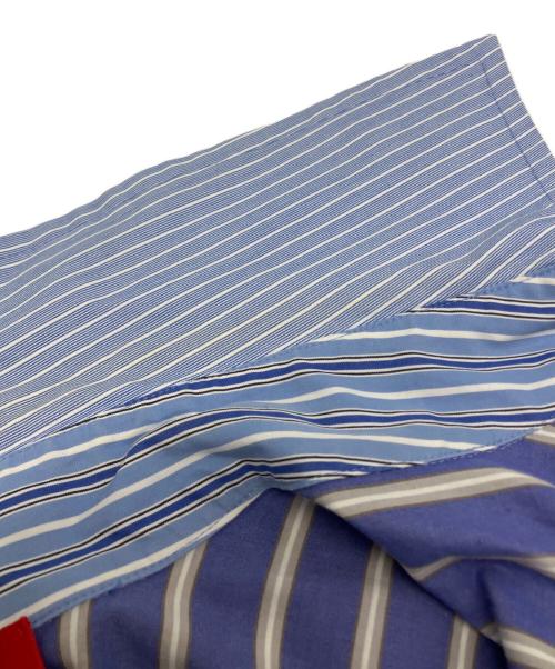 Vivienne Westwood（ヴィヴィアンウエストウッド）Vivienne Westwood (ヴィヴィアンウエストウッド) ストライプMIXシャツ スカイブルー×ホワイト サイズ:Mの古着・服飾アイテム