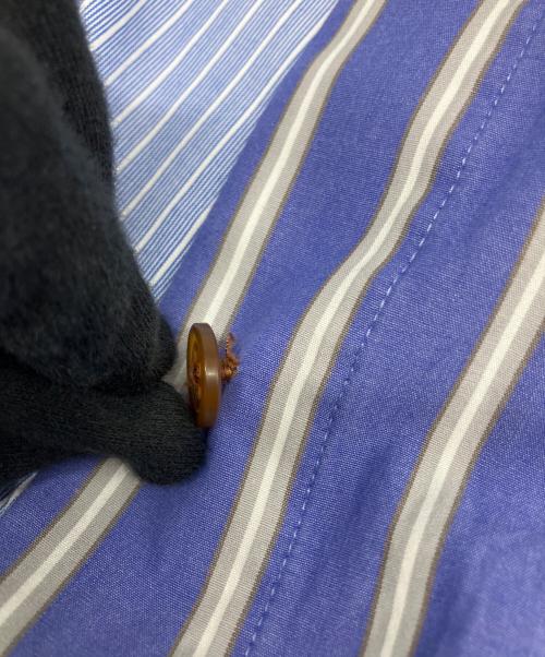 Vivienne Westwood（ヴィヴィアンウエストウッド）Vivienne Westwood (ヴィヴィアンウエストウッド) ストライプMIXシャツ スカイブルー×ホワイト サイズ:Mの古着・服飾アイテム