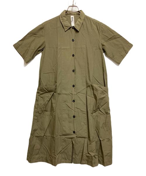MHL（マーガレットハウエル）MHL (マーガレットハウエル) 半袖ワンピース オリーブ サイズ:SIZE 1の古着・服飾アイテム