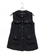 BASEMENTベースメント）の古着「ツイードベスト」｜ブラック