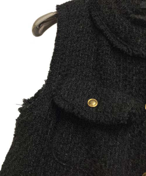 BASEMENT（ベースメント）BASEMENT (ベースメント) ツイードベスト ブラック サイズ:FREEの古着・服飾アイテム