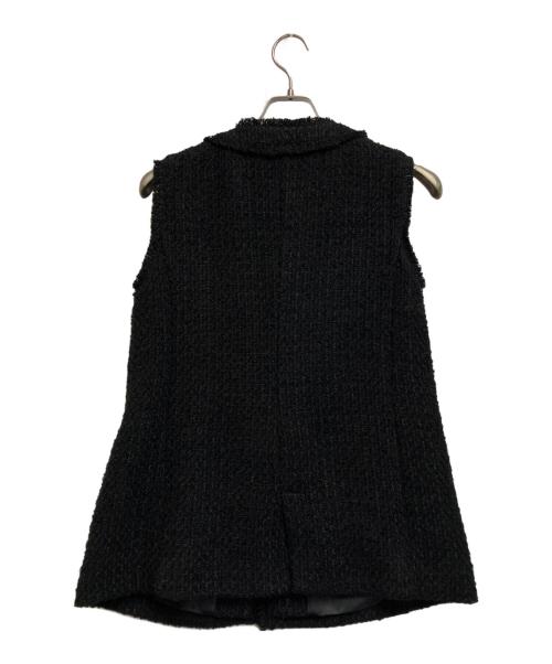 BASEMENT（ベースメント）BASEMENT (ベースメント) ツイードベスト ブラック サイズ:FREEの古着・服飾アイテム