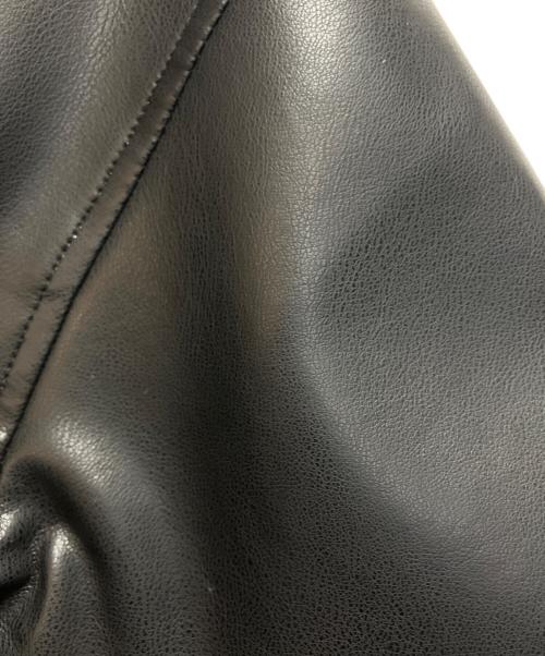 nano・universe（ナノ・ユニバース）nano・universe (ナノ・ユニバース) フェイクレザージャケット ブラック サイズ:Mの古着・服飾アイテム