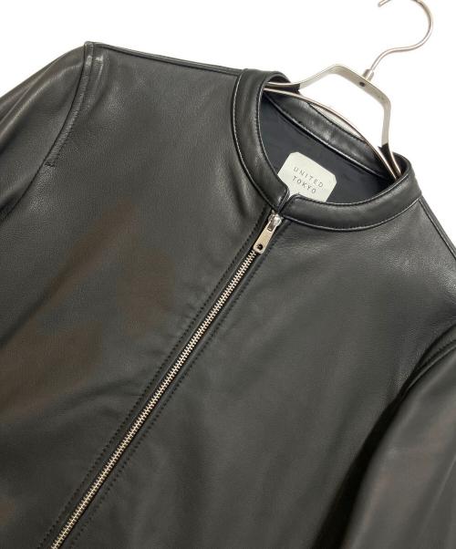 UNITED TOKYO（ユナイテッドトーキョー）UNITED TOKYO (ユナイテッドトーキョー) シングルライダースジャケット ブラック サイズ:SIZE 2の古着・服飾アイテム