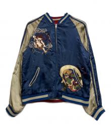 satori（サトリ）の古着「スカジャン」｜ネイビー×レッド